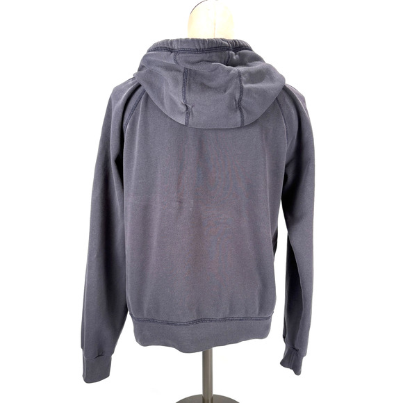 VTG Y2K Abercrombie Fitch Zip Hoodie Womens Small Spell out Logo Blue Sweatshirt - Picture 5 of 15